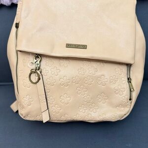 Frye And Co Purse Taupe Fold Over Backpack Purse